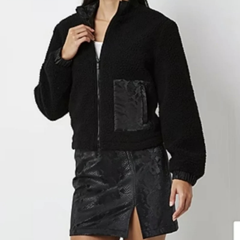 Juicy By Juicy Couture Womens Sherpa Bomber Jacket And Skirt